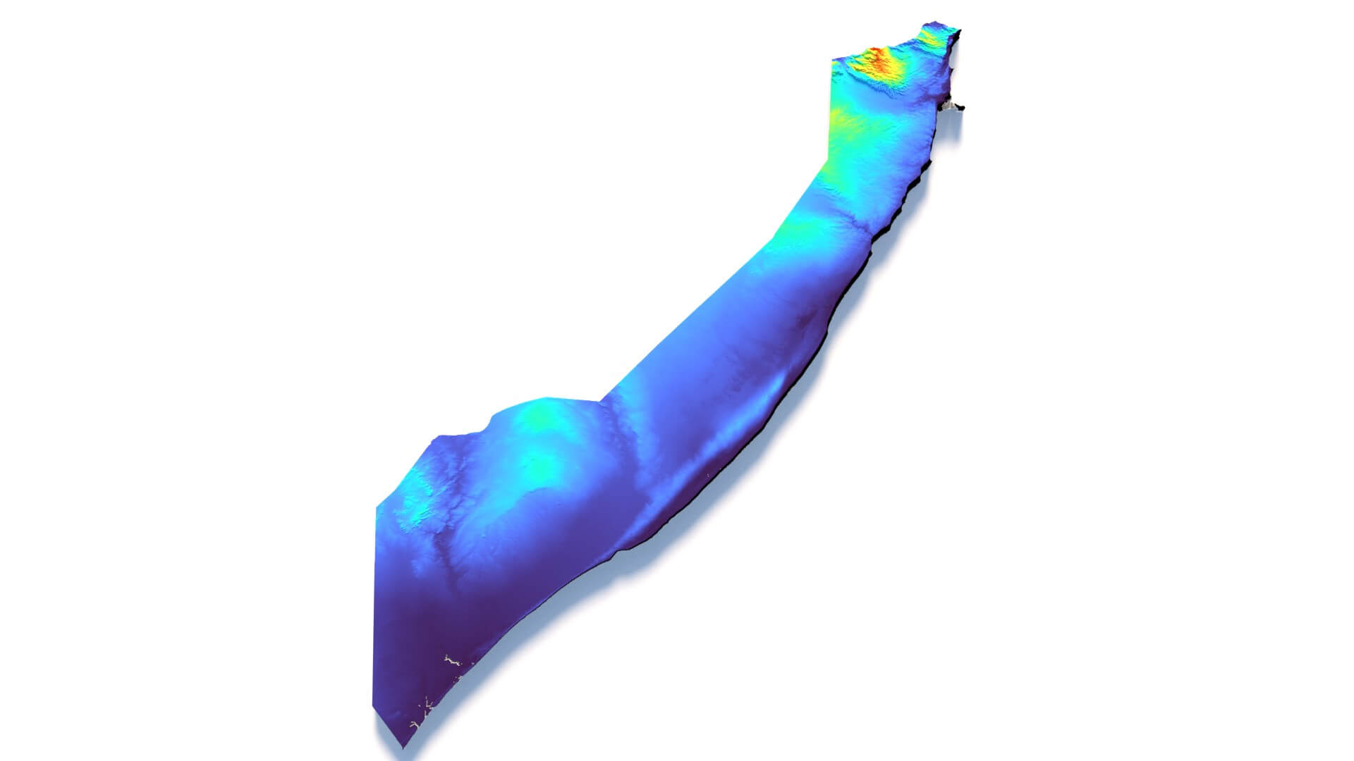 Somalia Terrain Map - 3D Model by 3dstudio