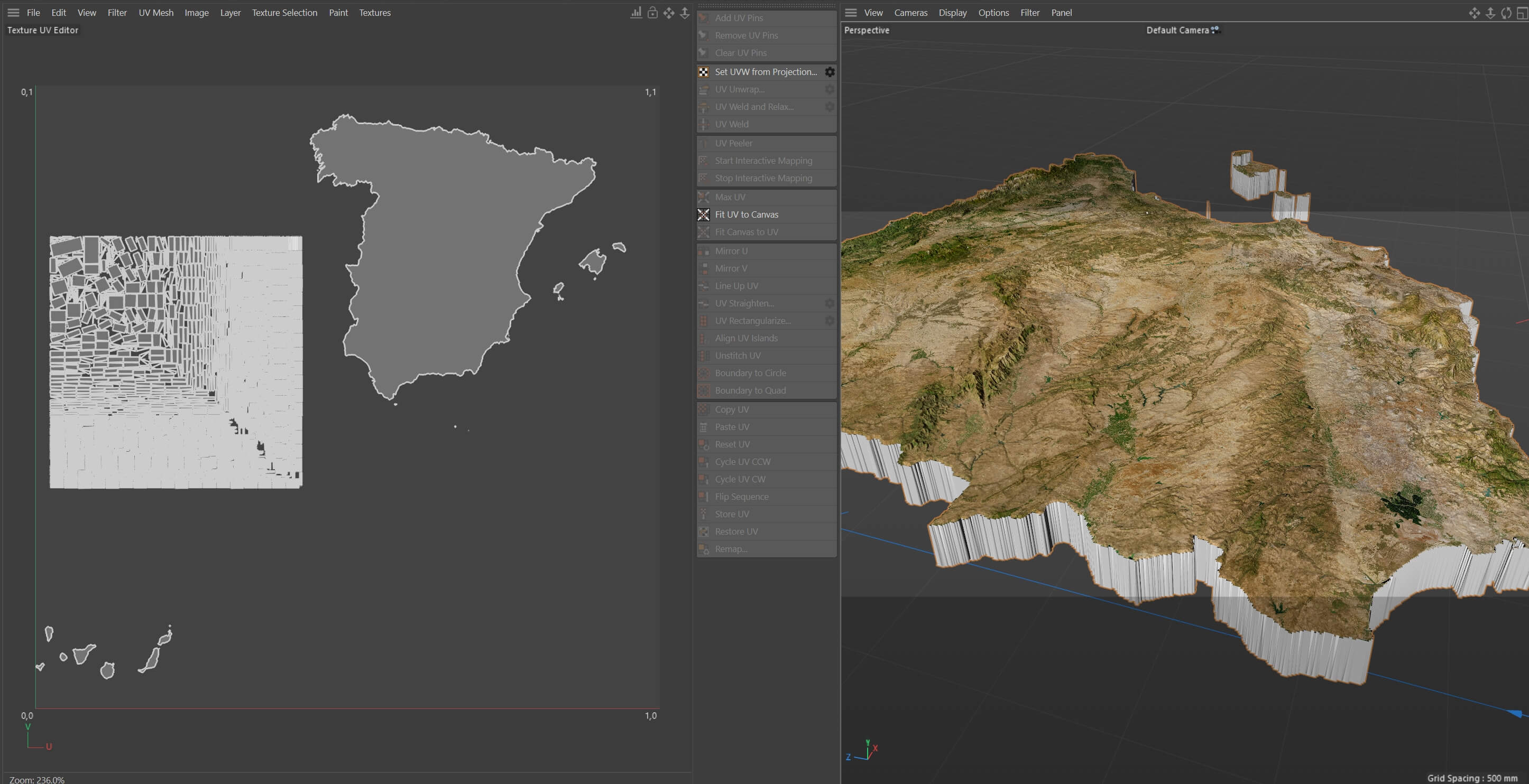 Spain Terrain Map - 3D Model by 3dstudio