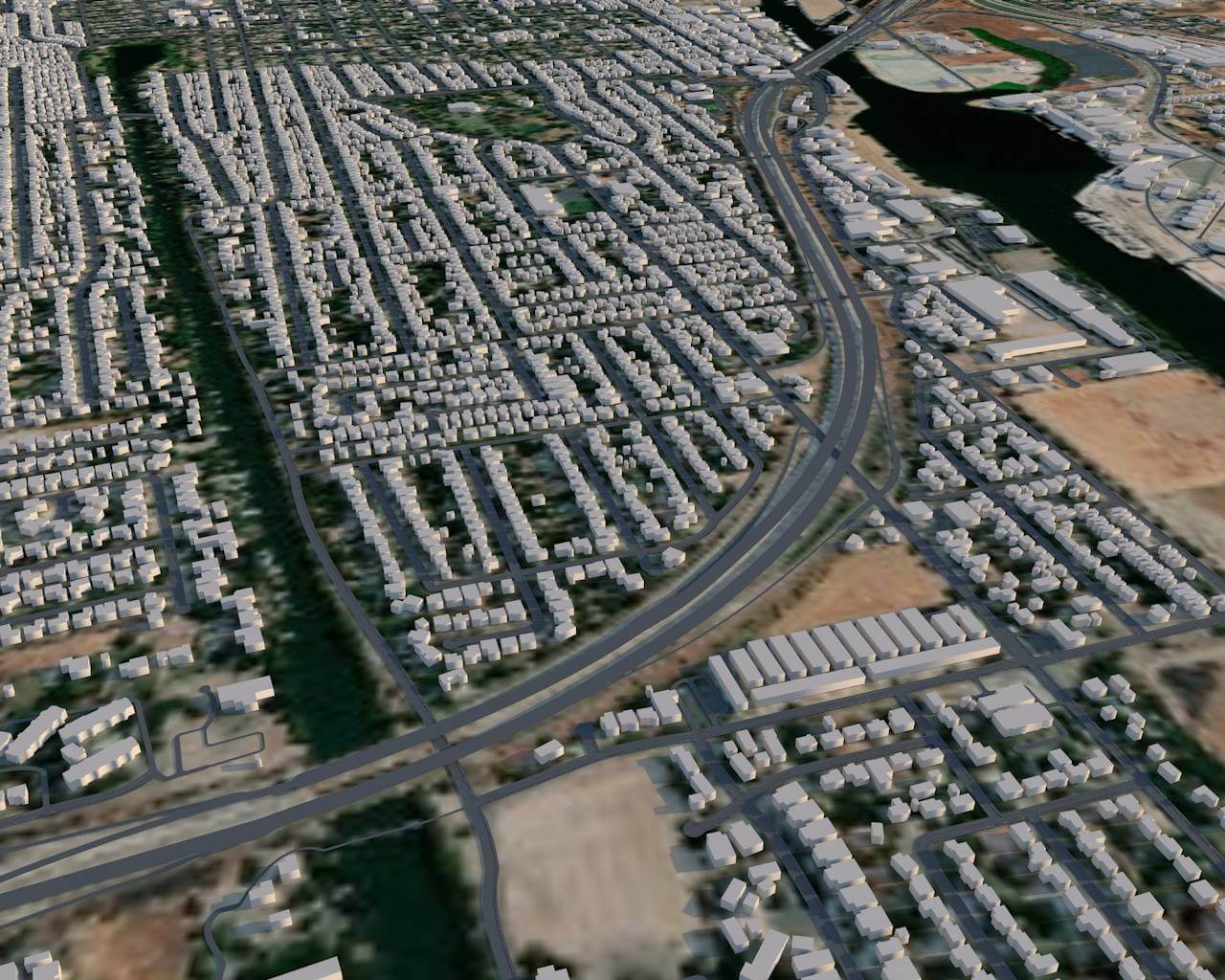 Stockton California 3D Model by 3dstudio