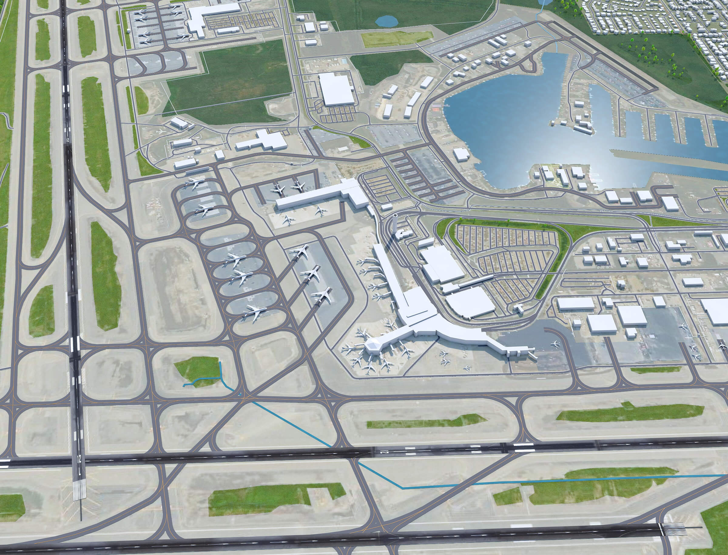 Ted Stevens Anchorage Airport 3D Model by 3dstudio