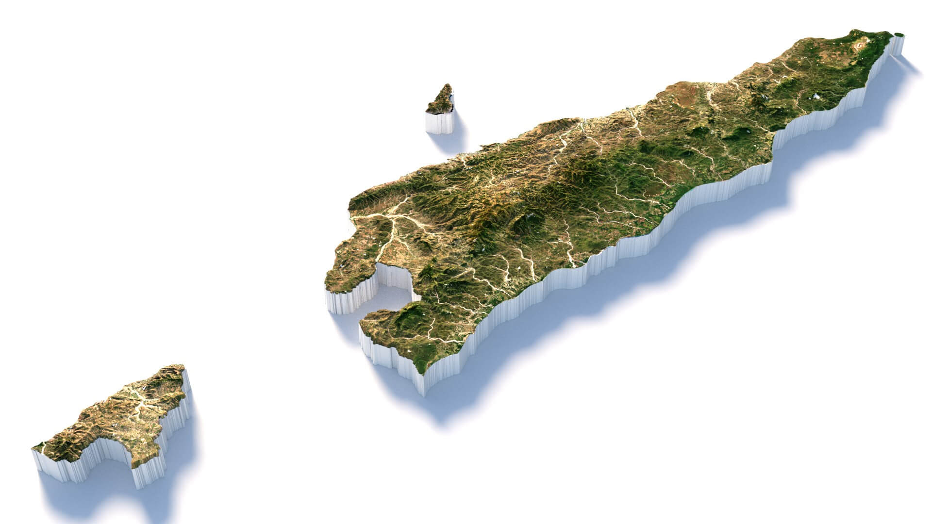 Timor-Leste Terrain Map 3D Model by 3dstudio
