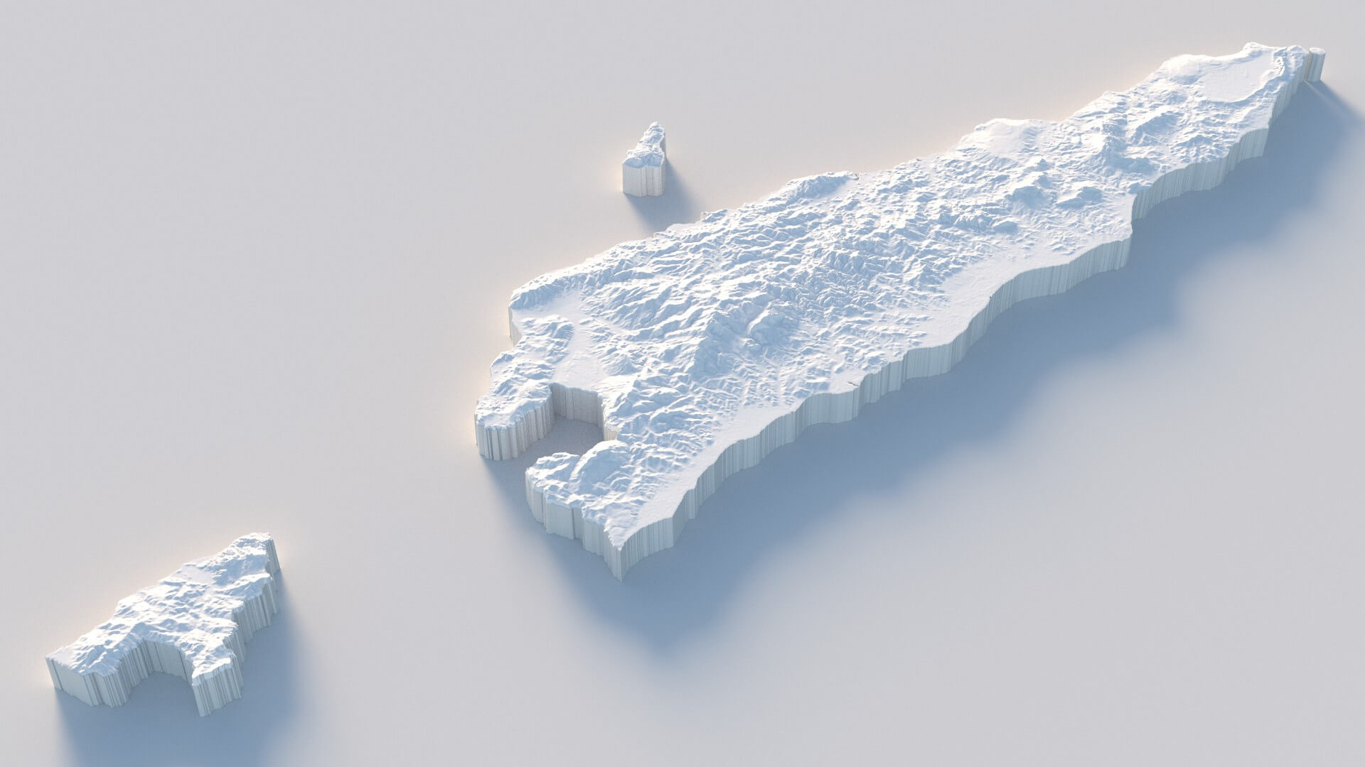 Timor-Leste Terrain Map 3D Model by 3dstudio