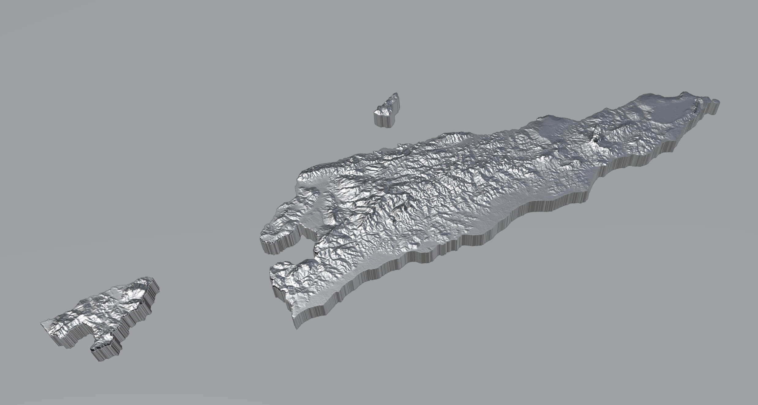 Timor-Leste Terrain Map 3D Model by 3dstudio