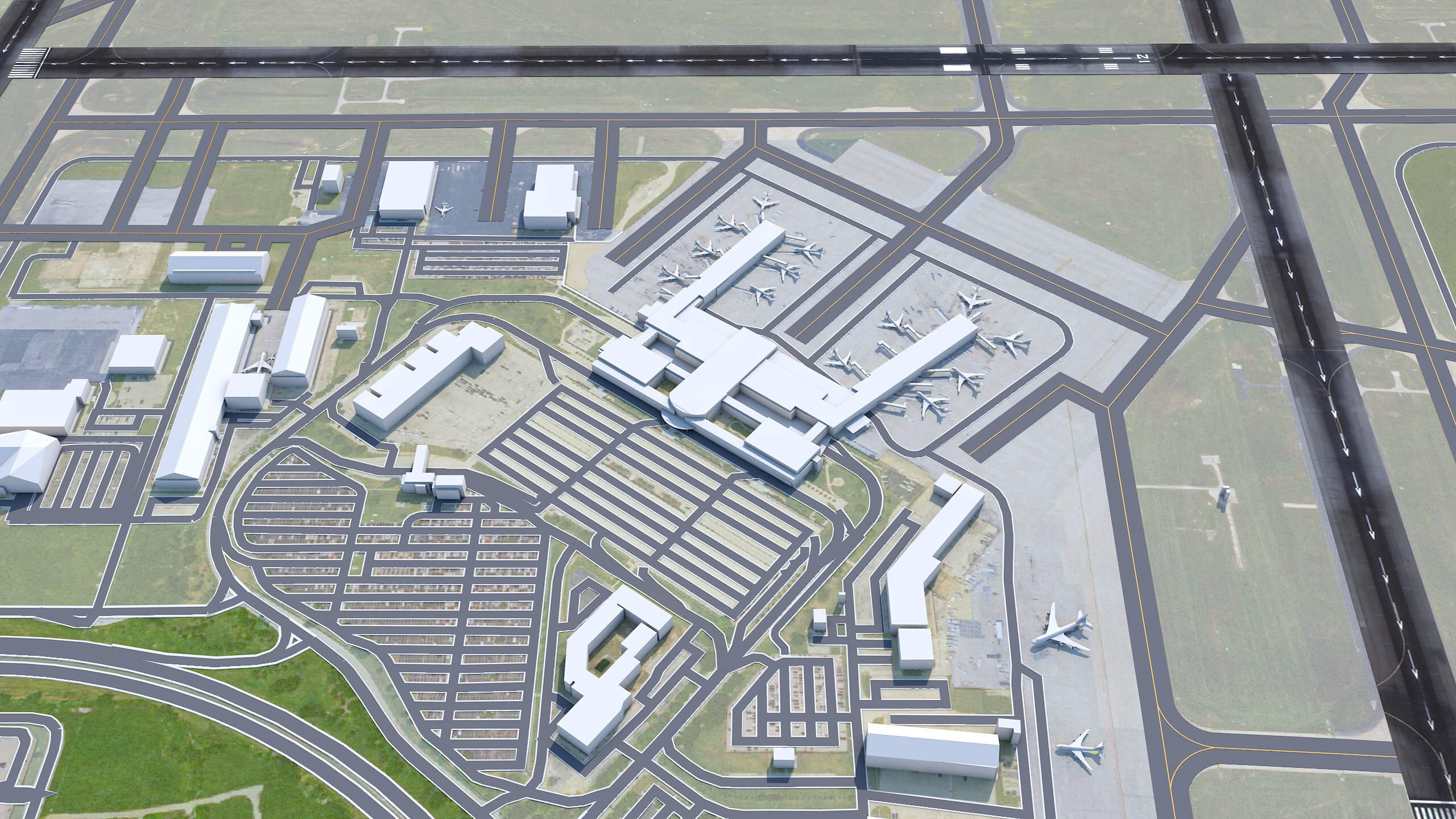 Tulsa Airport 3D Model by 3dstudio