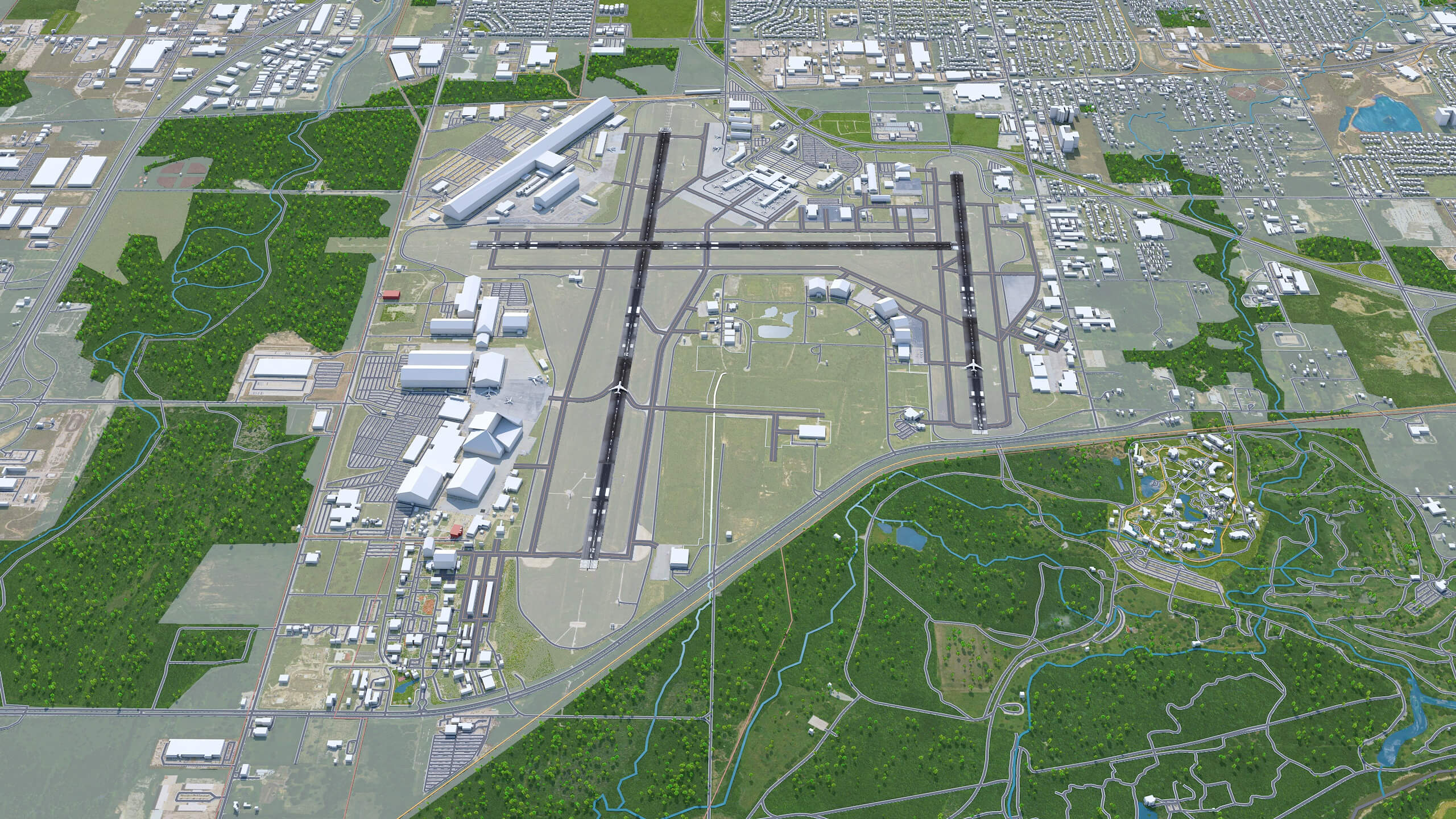 Tulsa Airport 3D Model by 3dstudio