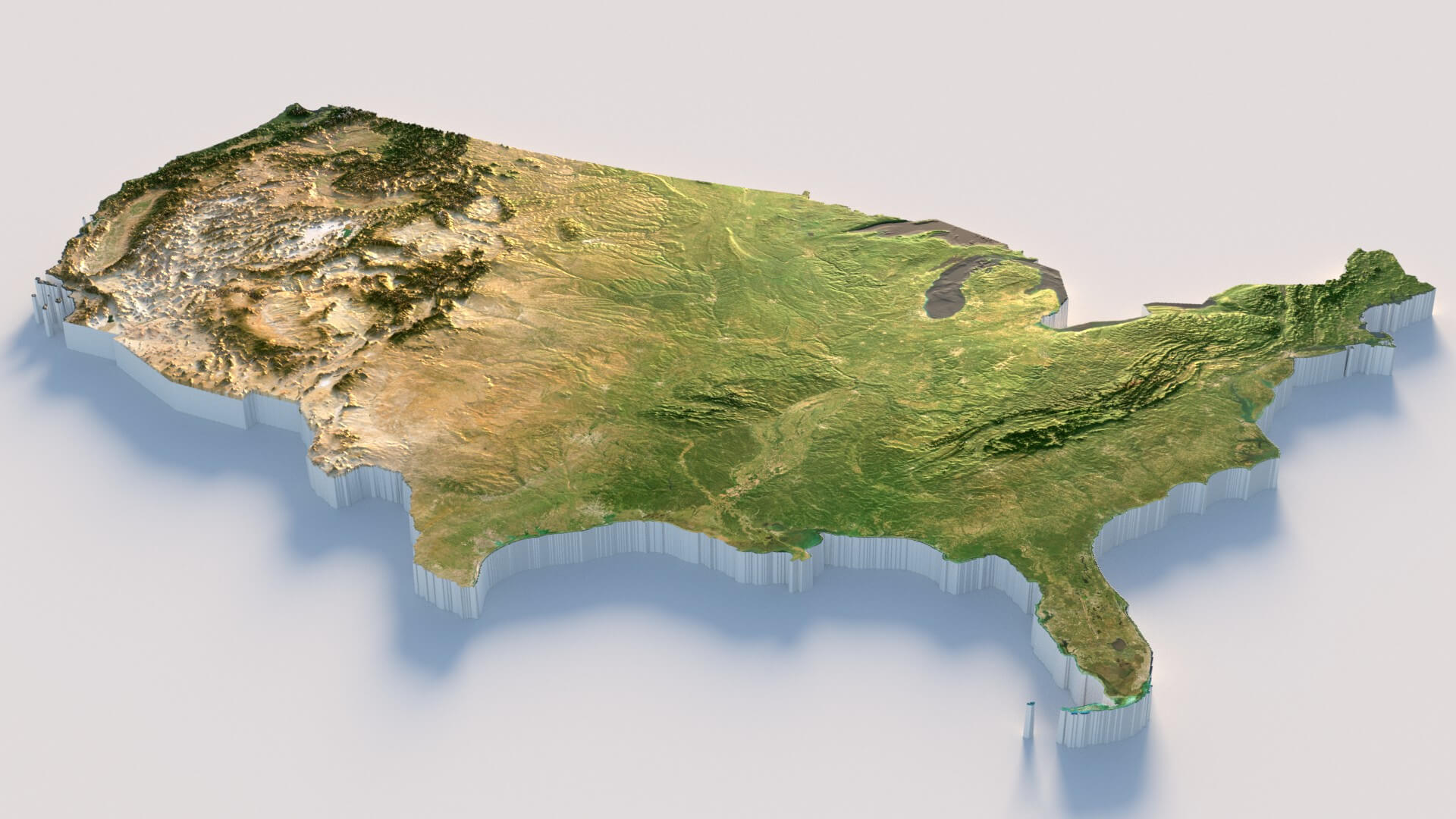 USA Terrain Map 3D Model by 3dstudio - Usa Terrain Map 15 