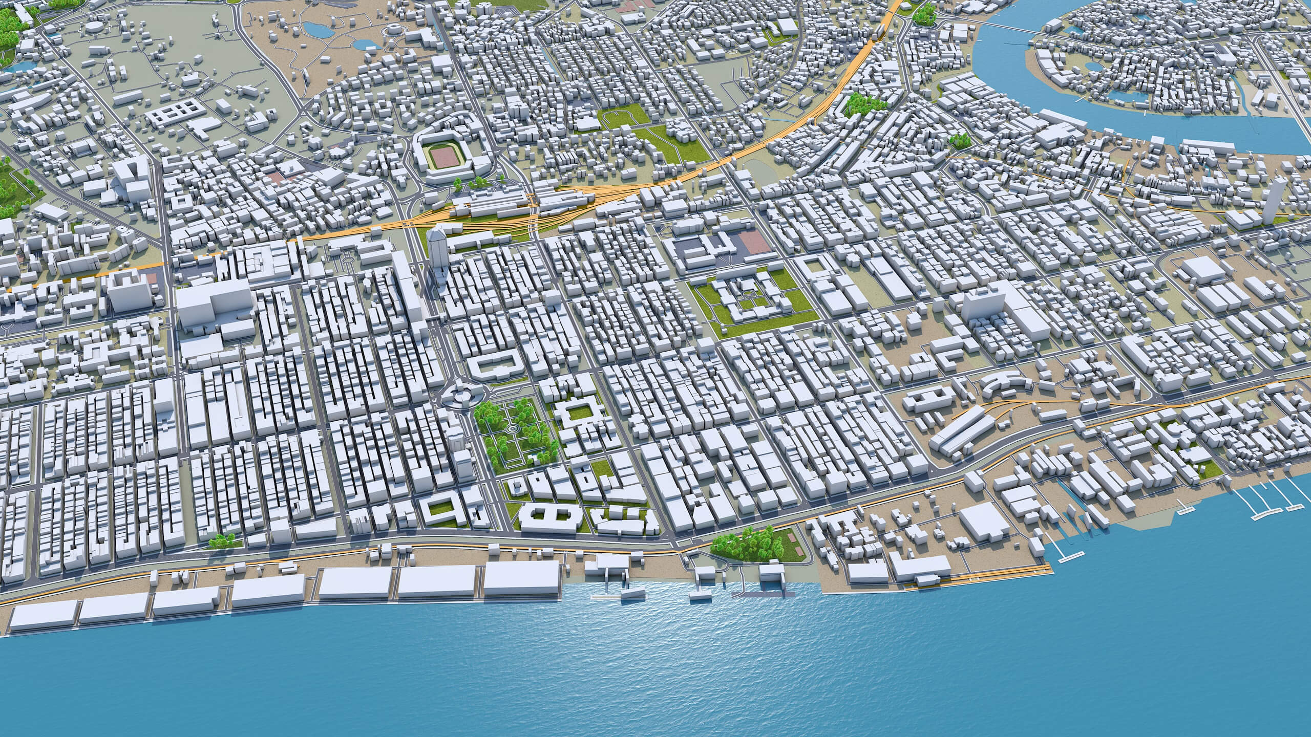 Yangon, Myanmar 60km - 3D Model by 3dstudio