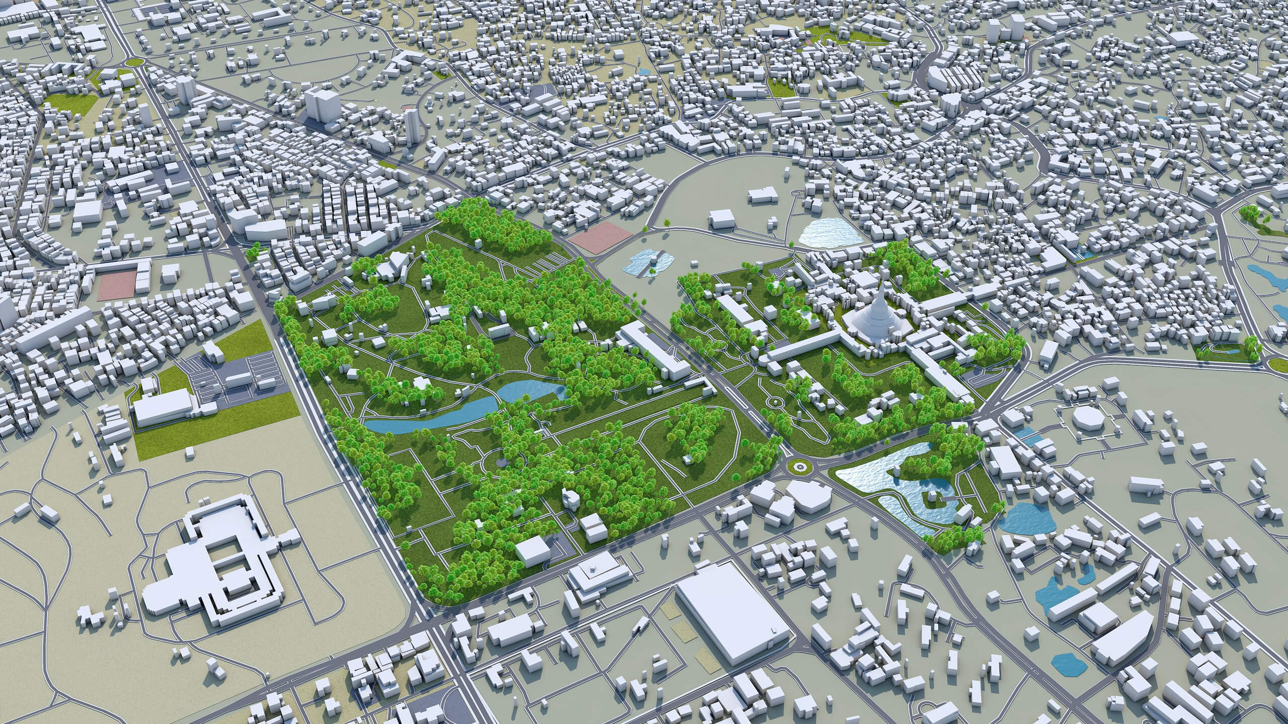 Yangon, Myanmar 60km - 3D Model by 3dstudio