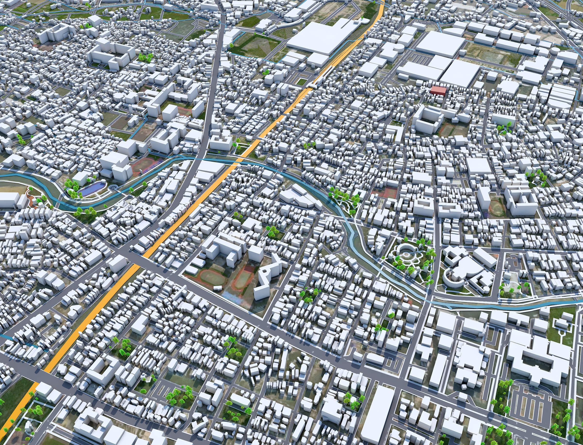 Zhubei City Hsinchu County Taiwan 3D Model 30km by 3dstudio