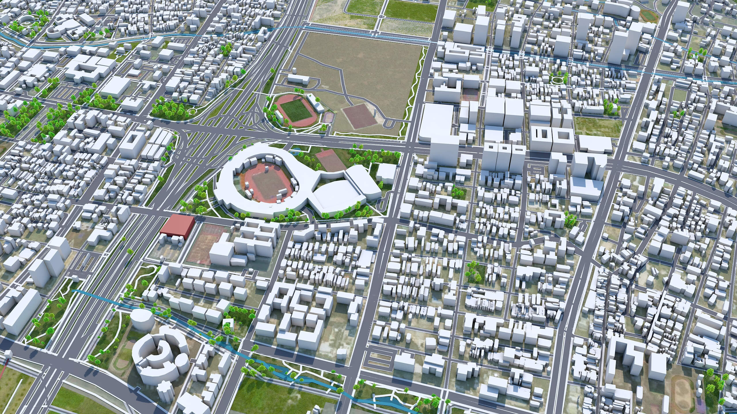 Zhubei City Hsinchu County Taiwan 3D Model 30km by 3dstudio