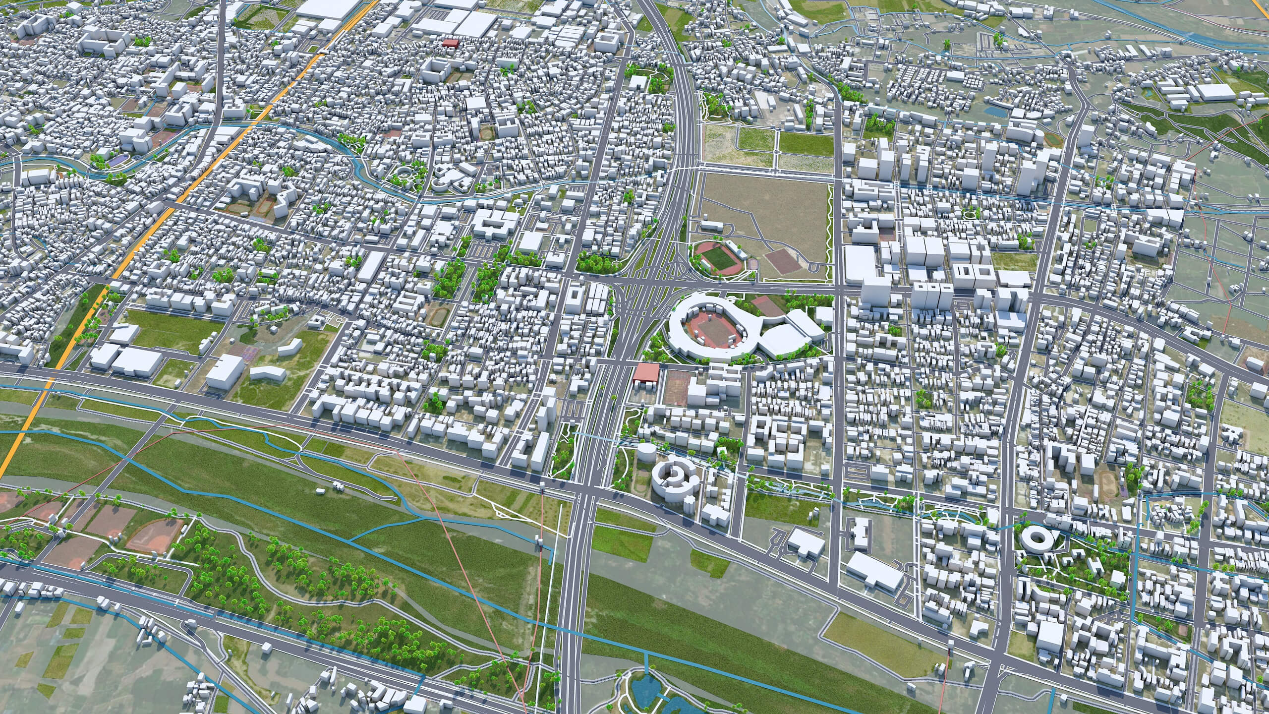 Zhubei City Hsinchu County Taiwan 3D Model 30km by 3dstudio