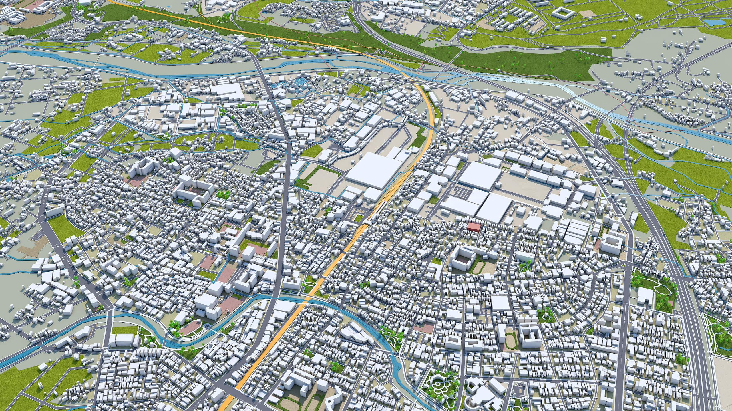 Zhubei City Hsinchu County Taiwan 3D Model 30km by 3dstudio