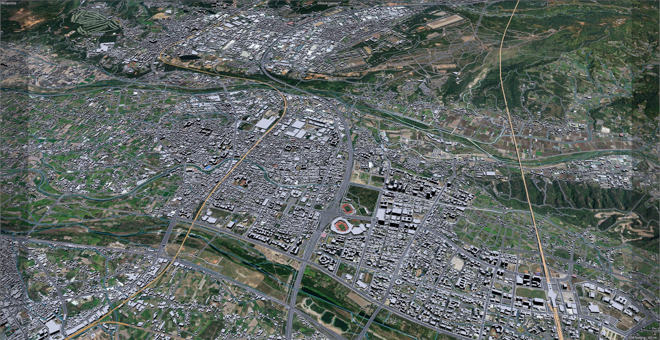 Zhubei City Hsinchu County Taiwan 3D Model 30km by 3dstudio