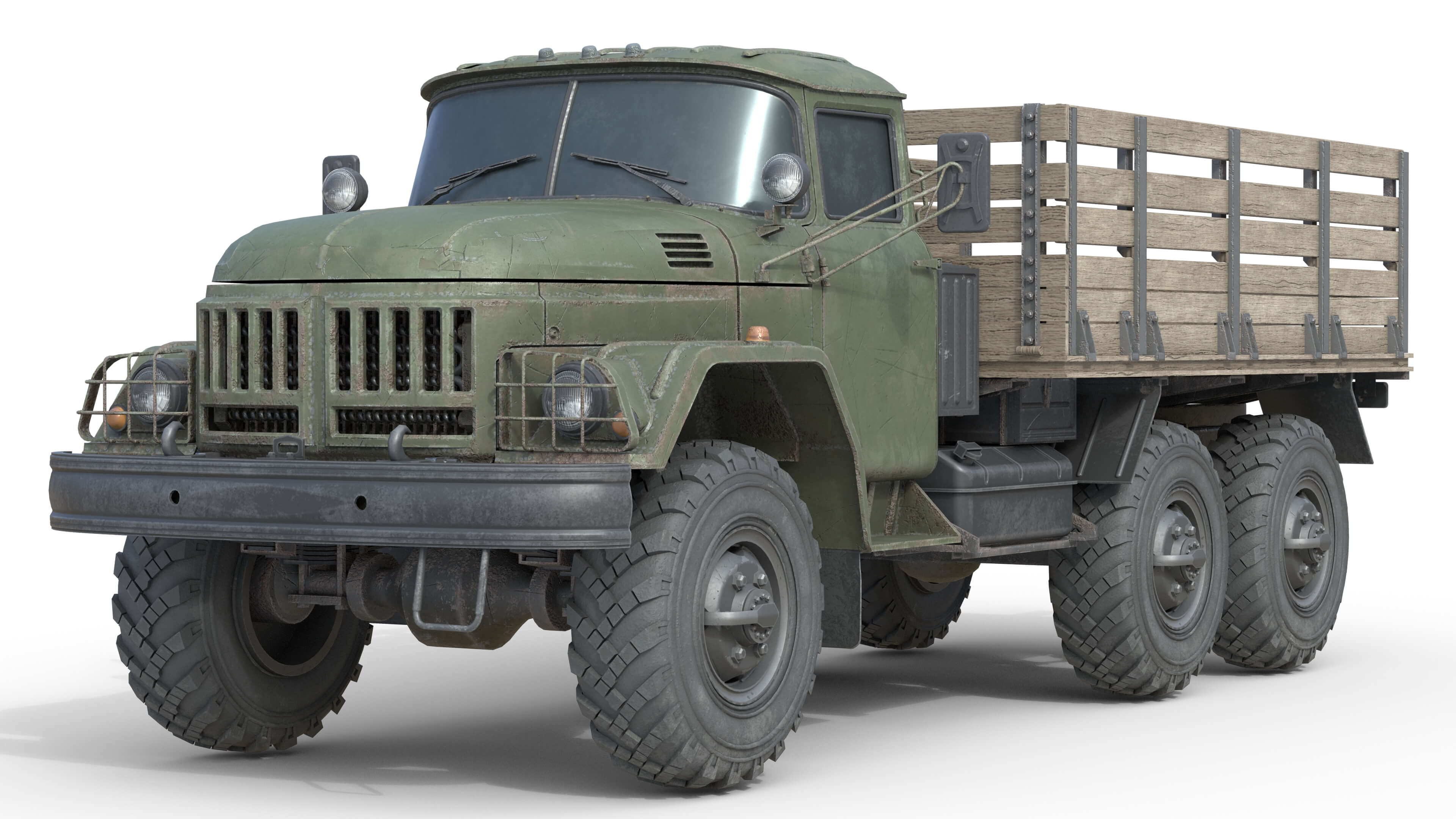 ZiL 131 Army Truck 3D Model By 3dstudio ZiL 131 Army Truck 3D Model By 3dstudio