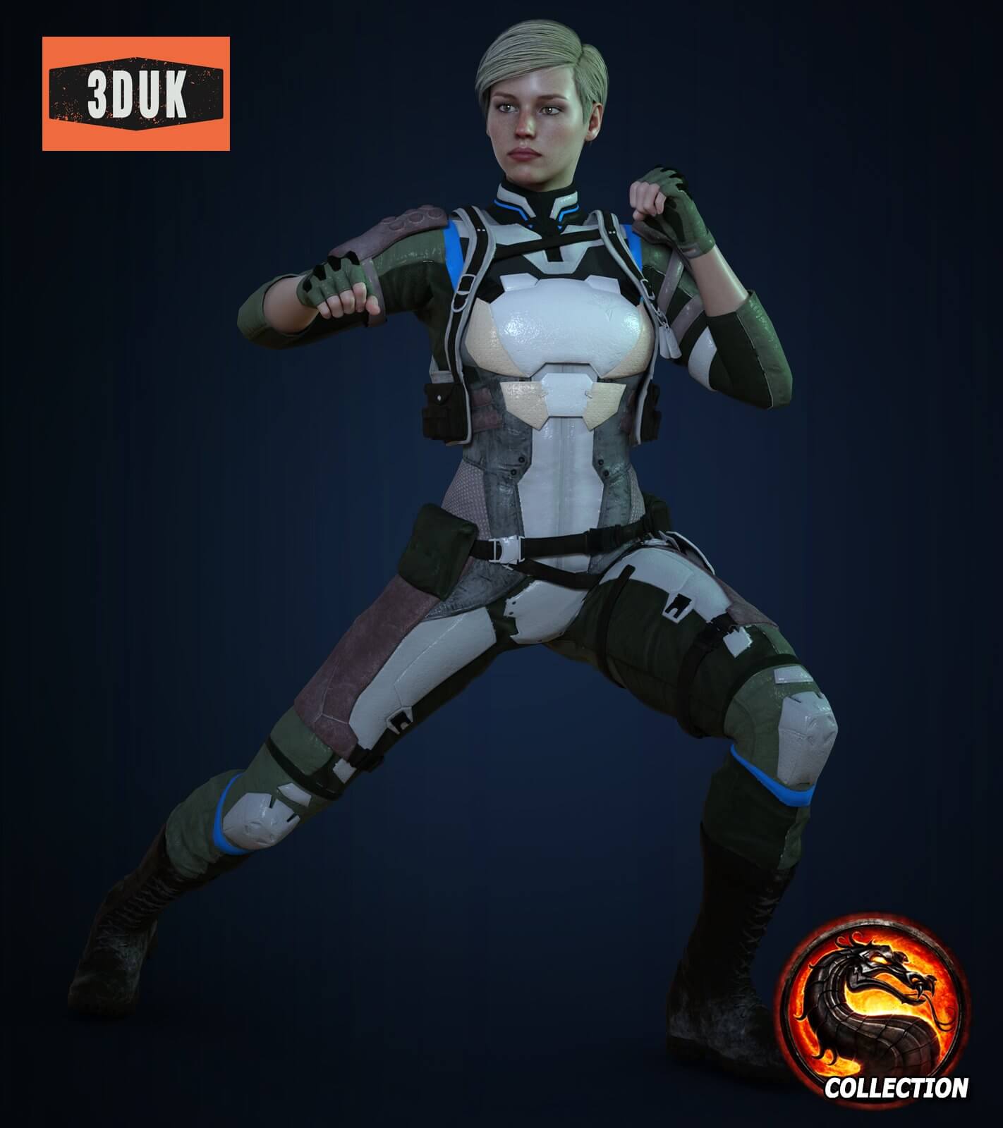 MK Cassie Cage For G8F Daz Content by 3DUK