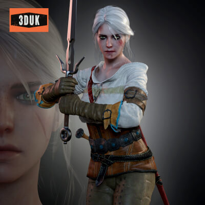 The Witcher Cirilla V2 For G8F by 3DUK