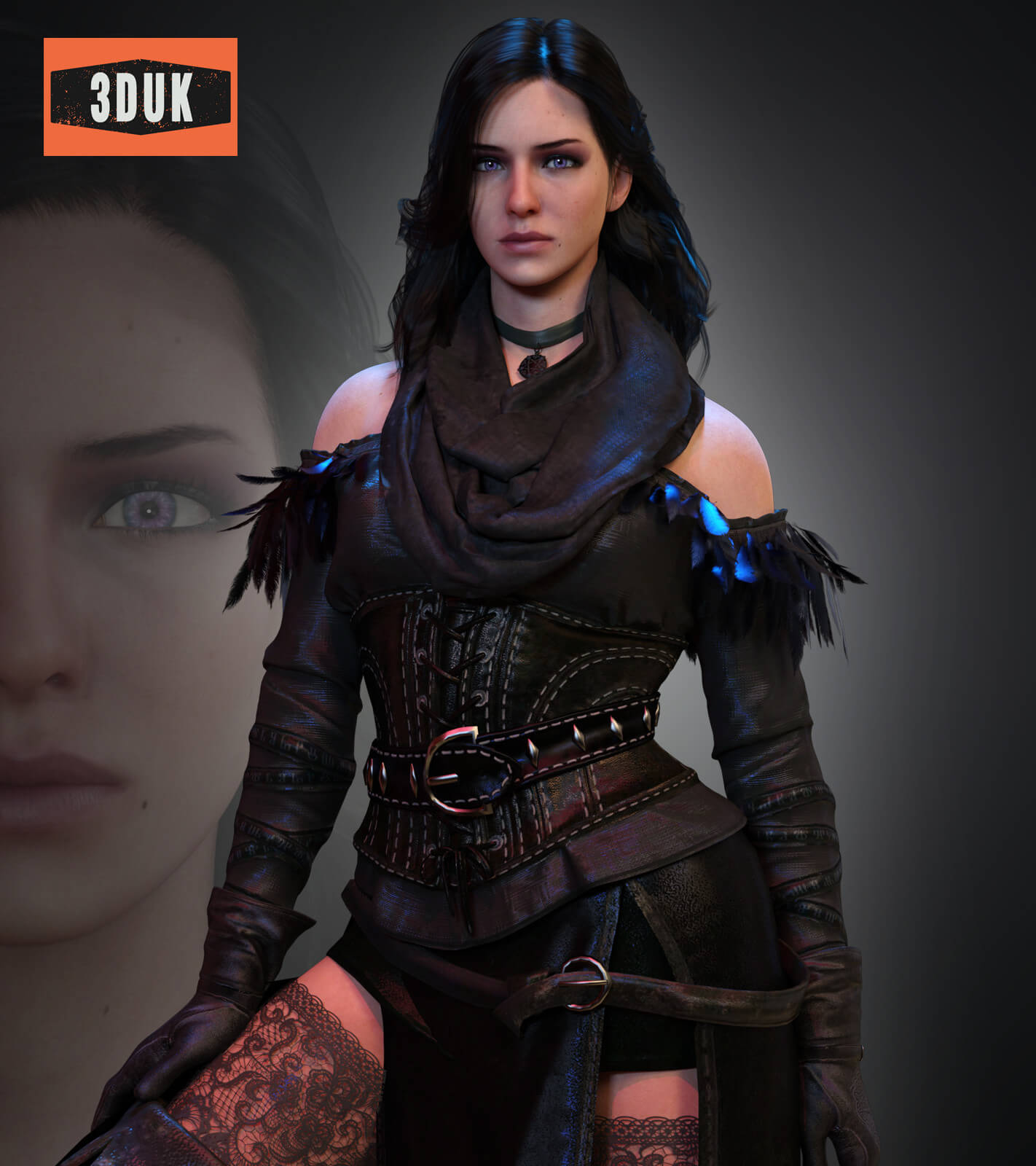 Yennefer For G8F Daz Content by 3DUK
