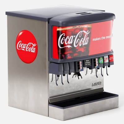 12 Flavor Ice and Beverage Soda Fountain - 3D Model by 3dxin
