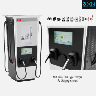 ABB Terra 360 Hypercharger EV Charging Station by 3dxin