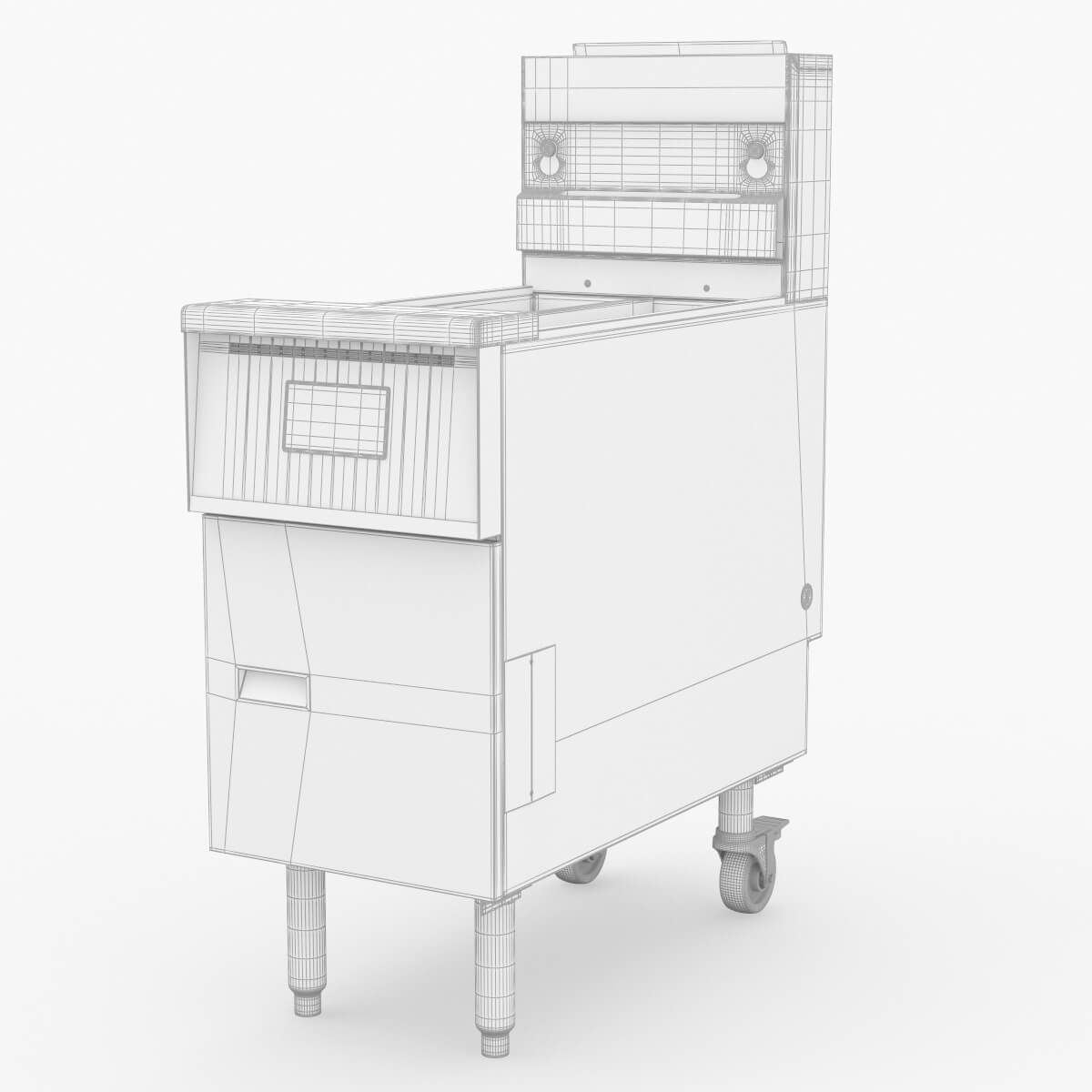 Agp55T Twin Vat Gas Deep Fryer 3D Model by 3dxin