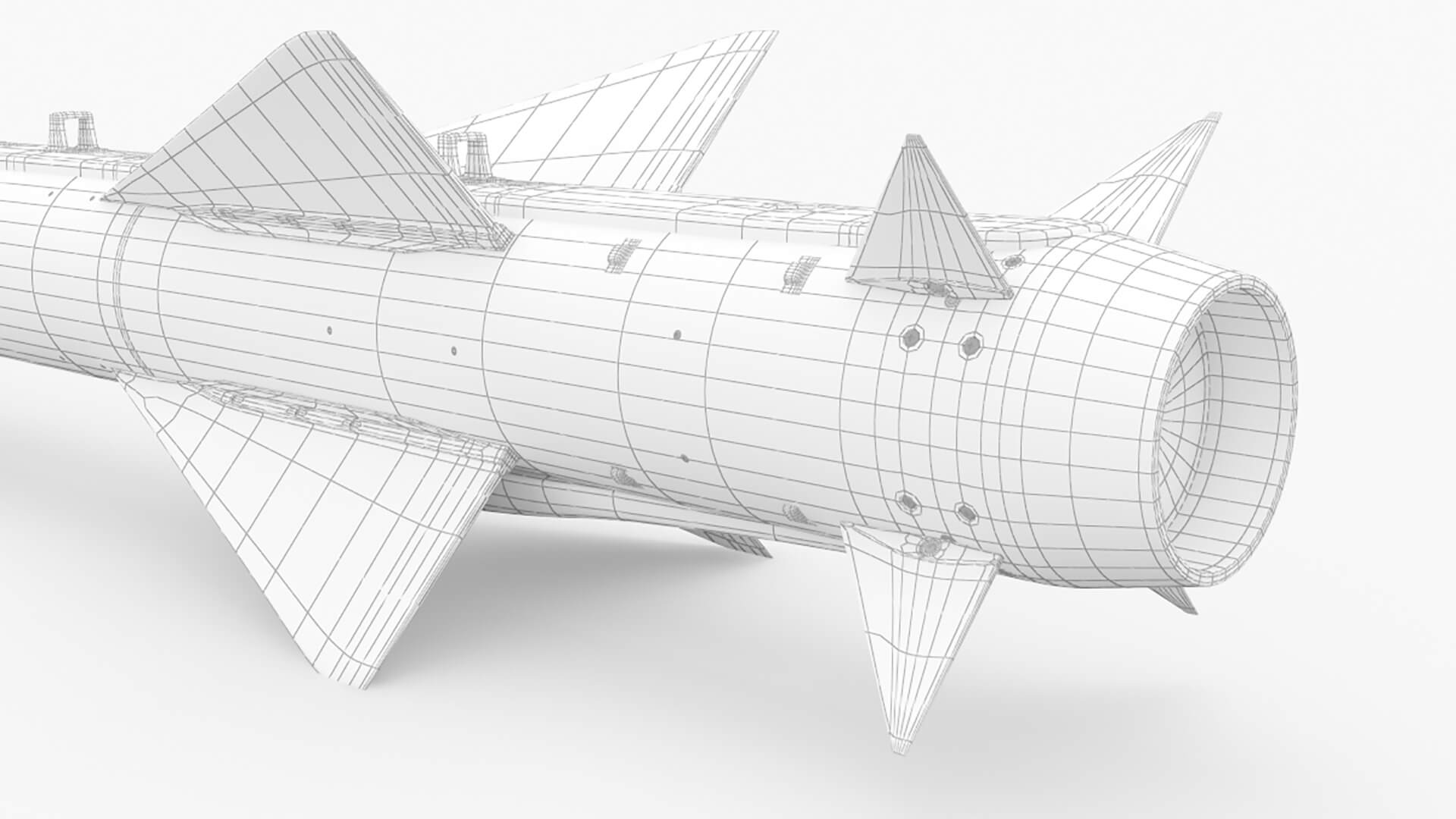 ASM-2 Japanese Anti-Ship Cruise Missile 3D Model by 3dxin