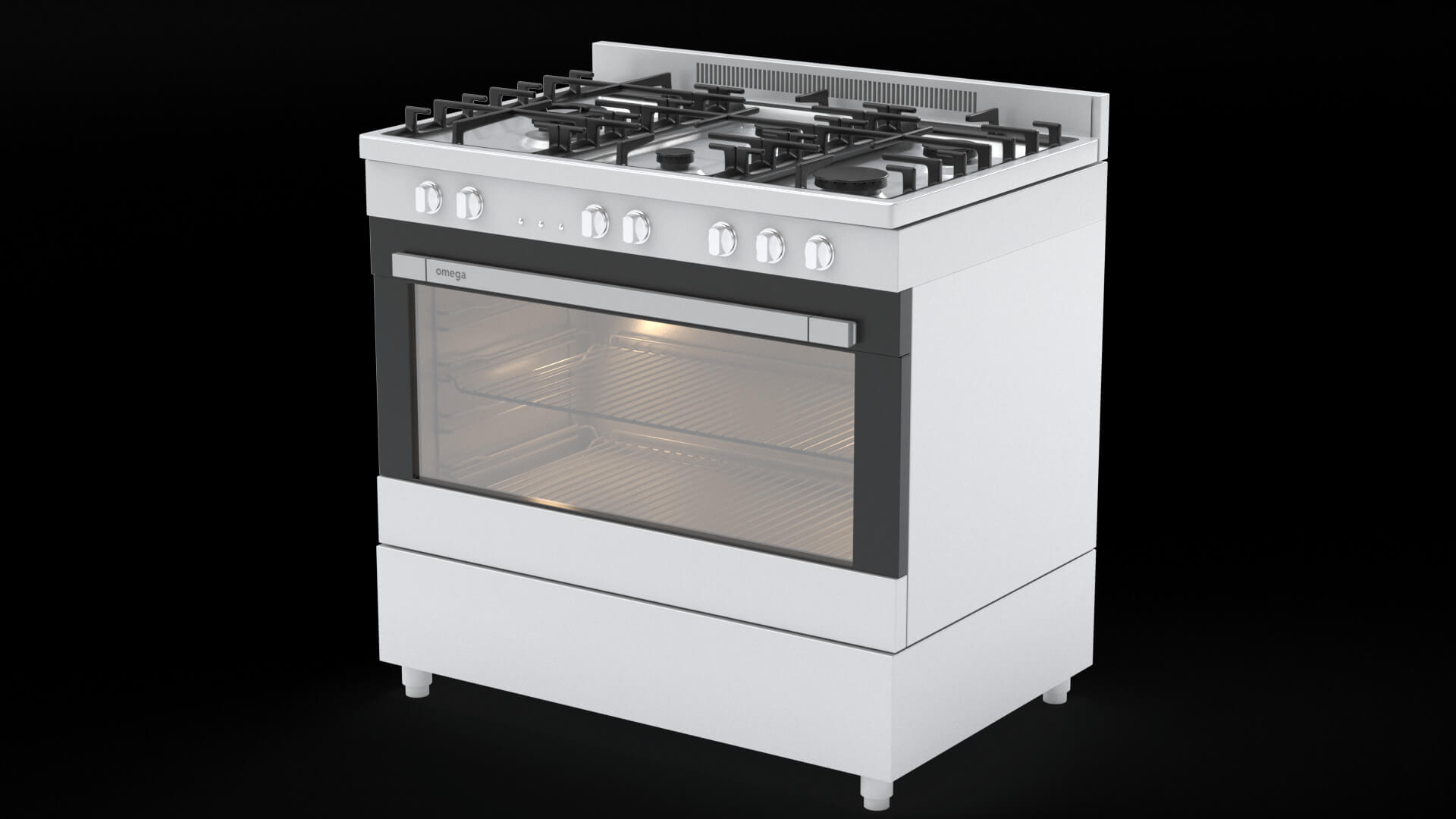 Omega 90 cm 9 Function Free Standing Oven 3D Model by 3dxin