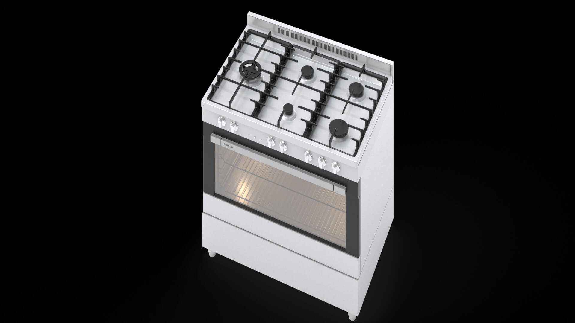 Omega 90 cm 9 Function Free Standing Oven 3D Model by 3dxin