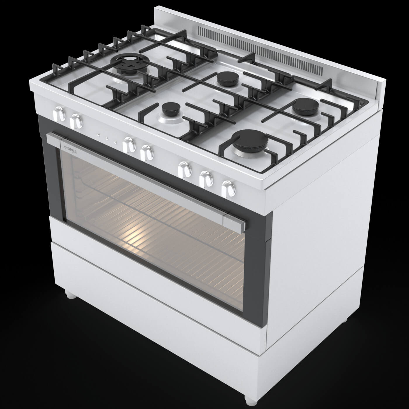 Omega 90 cm 9 Function Free Standing Oven 3D Model by 3dxin