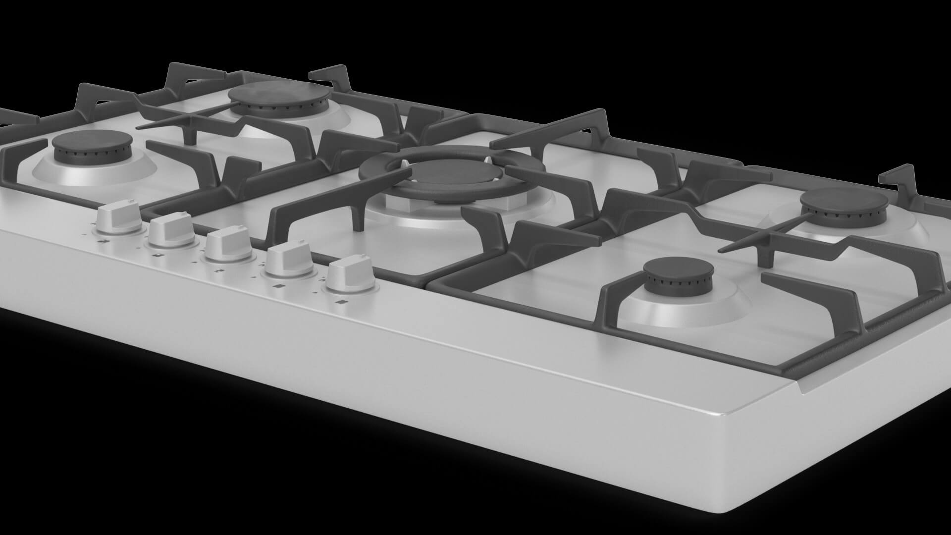 Blanco 90cm Natural Gas Cooktop BCG95X 3D Model by 3dxin