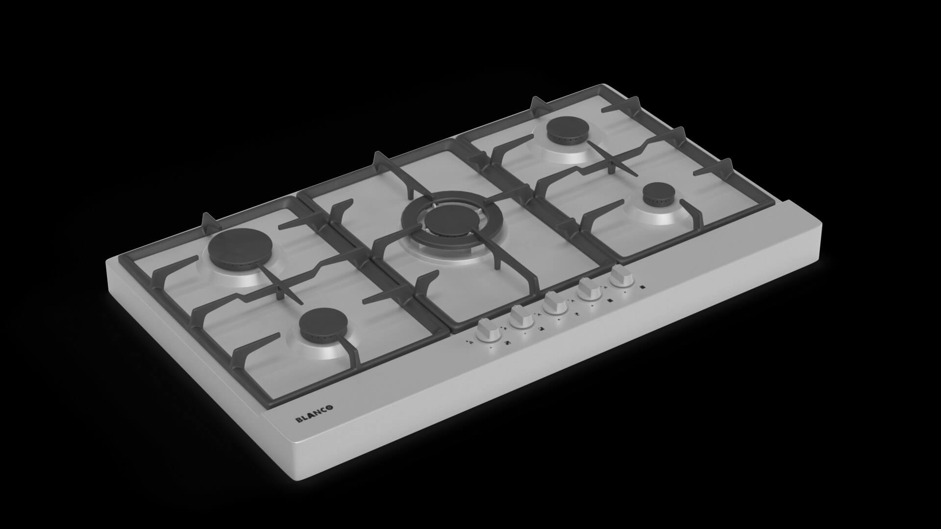 Blanco 90cm Natural Gas Cooktop BCG95X 3D Model by 3dxin
