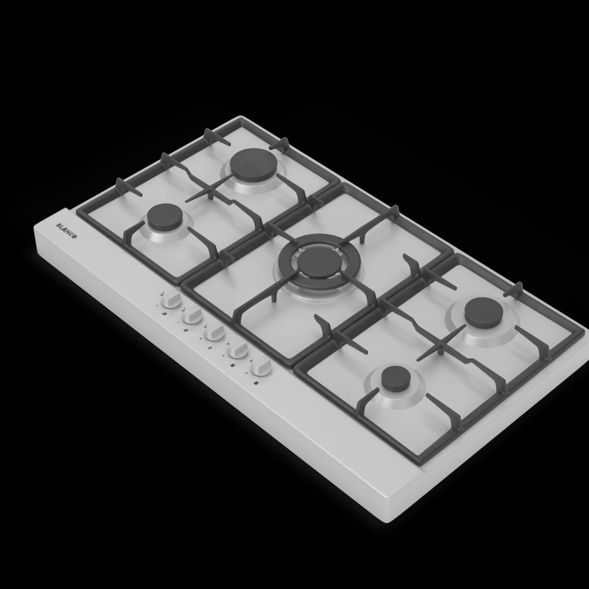 Blanco 90cm Natural Gas Cooktop BCG95X 3D Model by 3dxin