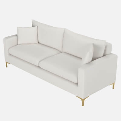Contemporary Velvet Upholstered Sofa