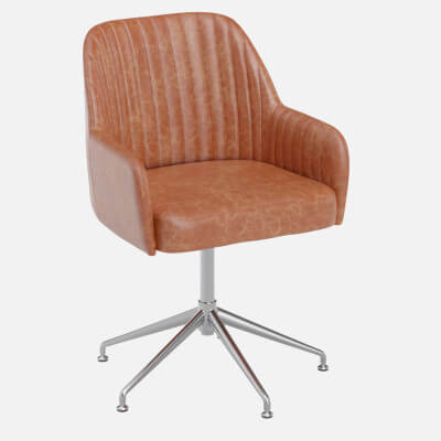 Donisi Leather Swivel Office Chair