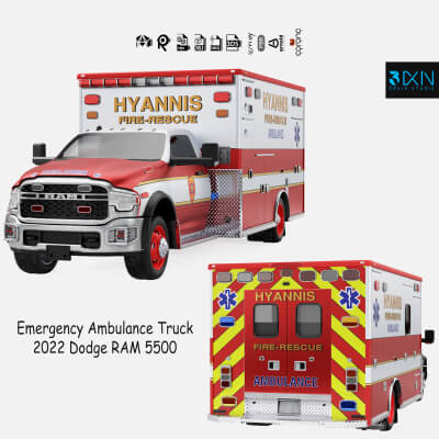 Emergency Ambulance Truck 2022 Dodge Ram 5500