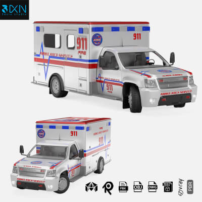Emergency Ambulance Truck 2In 1