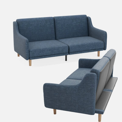 Flash Furniture Delphine Convertible Split Back Sofa