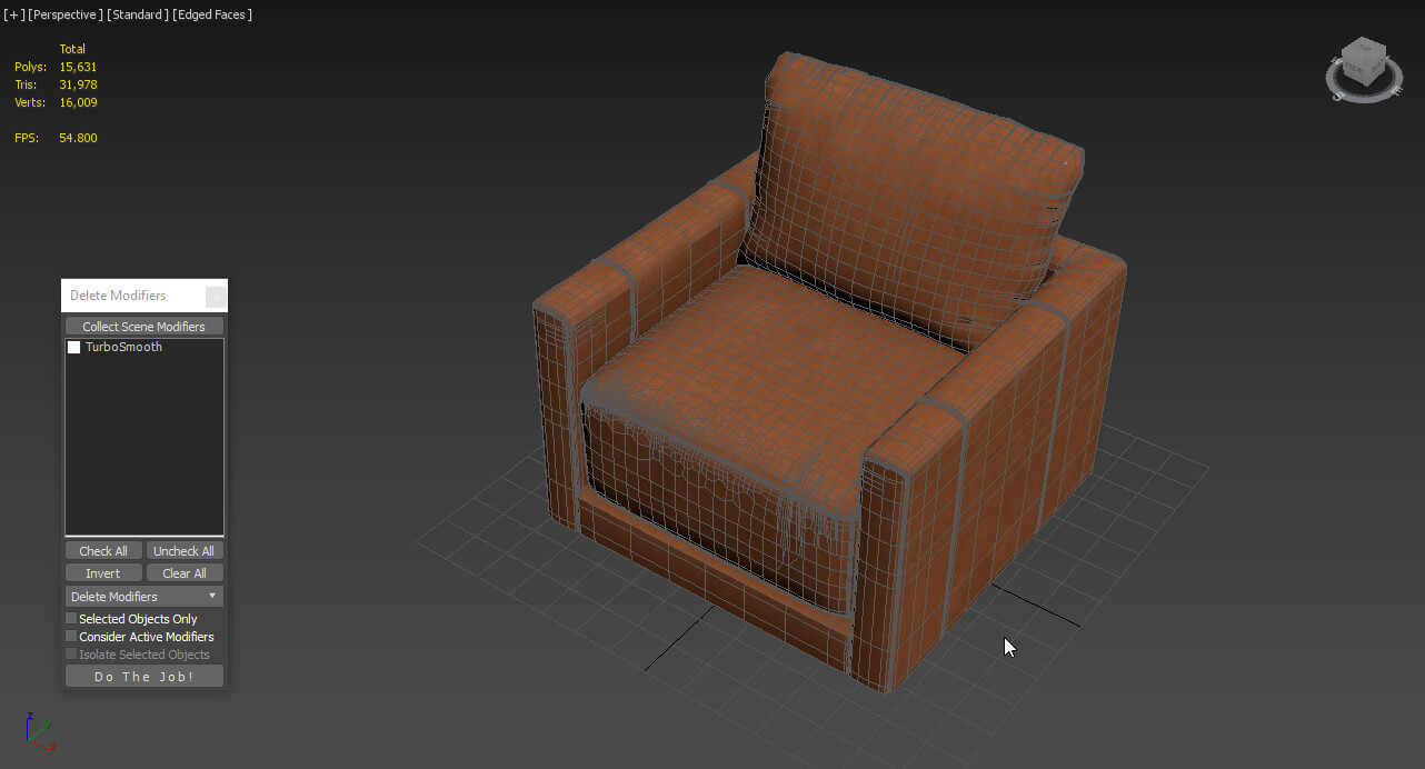 Gather Leather Swivel Chair 3D Model by 3dxin