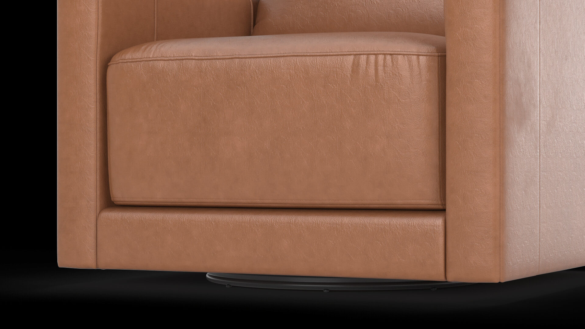 Gather Leather Swivel Chair 3D Model by 3dxin