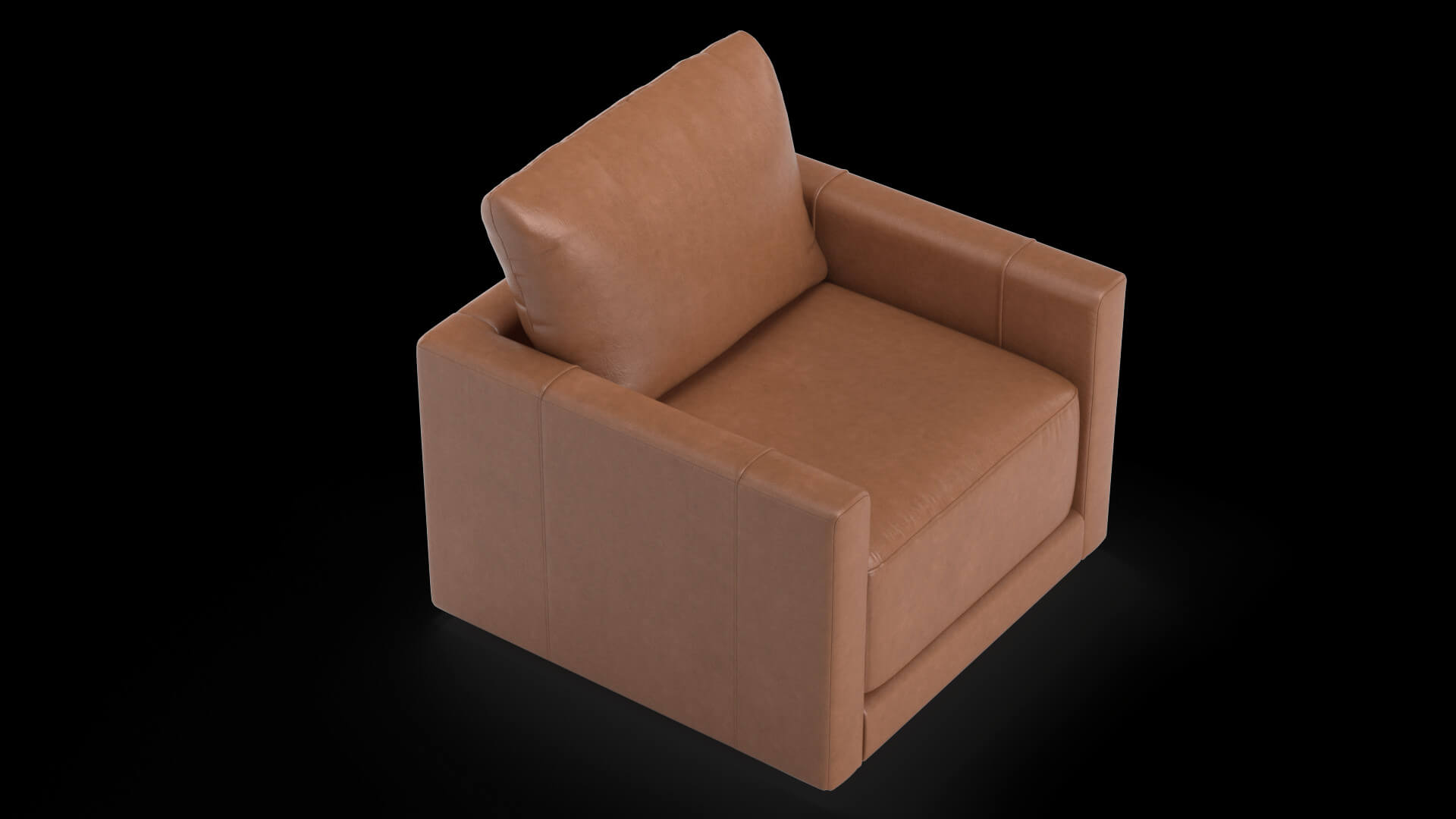Gather Leather Swivel Chair 3D Model by 3dxin