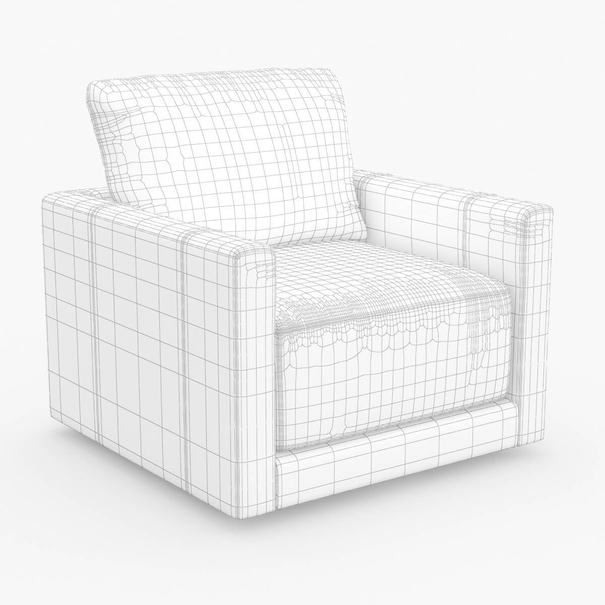 Gather Leather Swivel Chair 3D Model by 3dxin