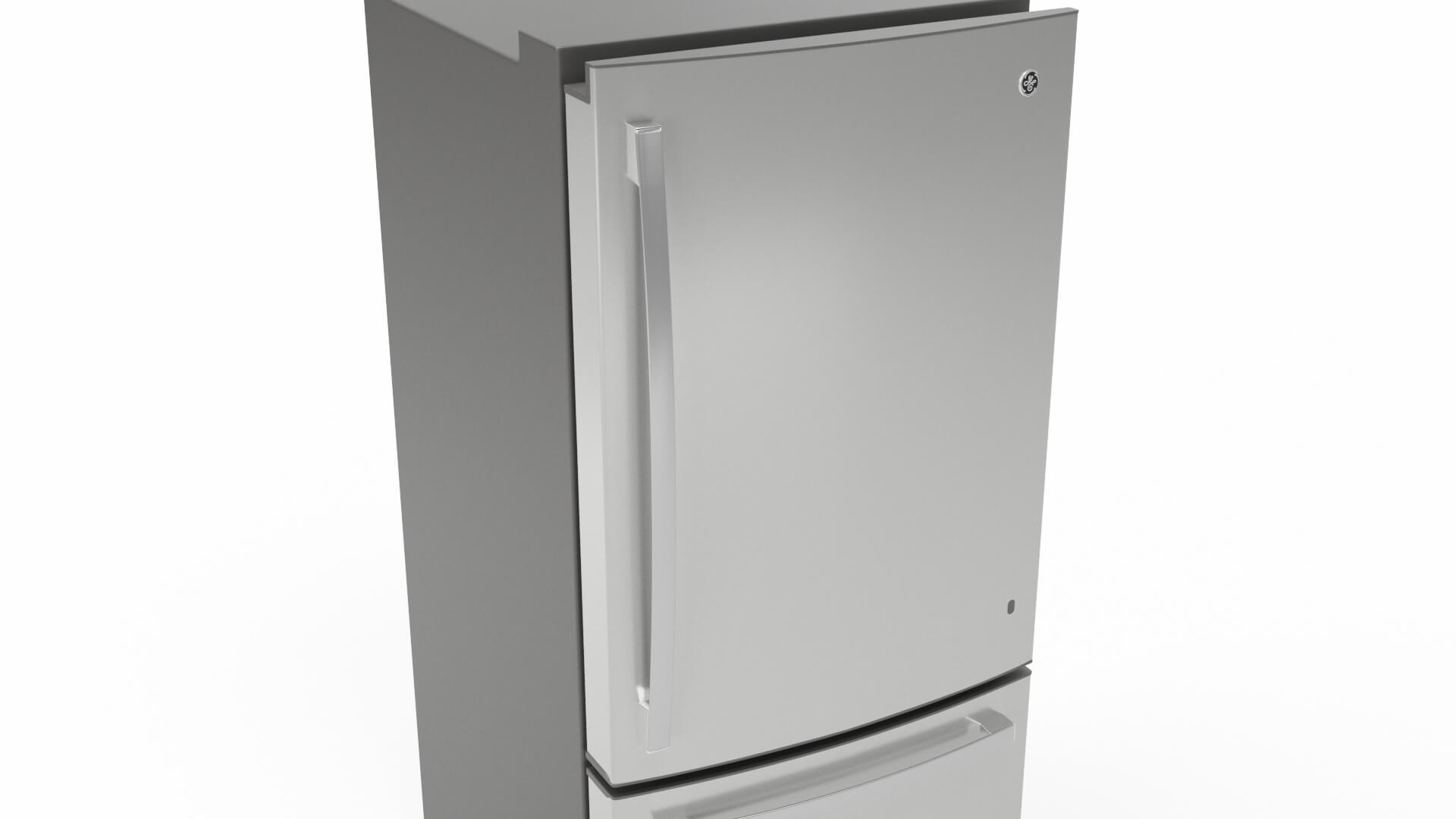 Ge BottomFreezer Refrigerator Gde21Eykfs 3D Model by 3dxin