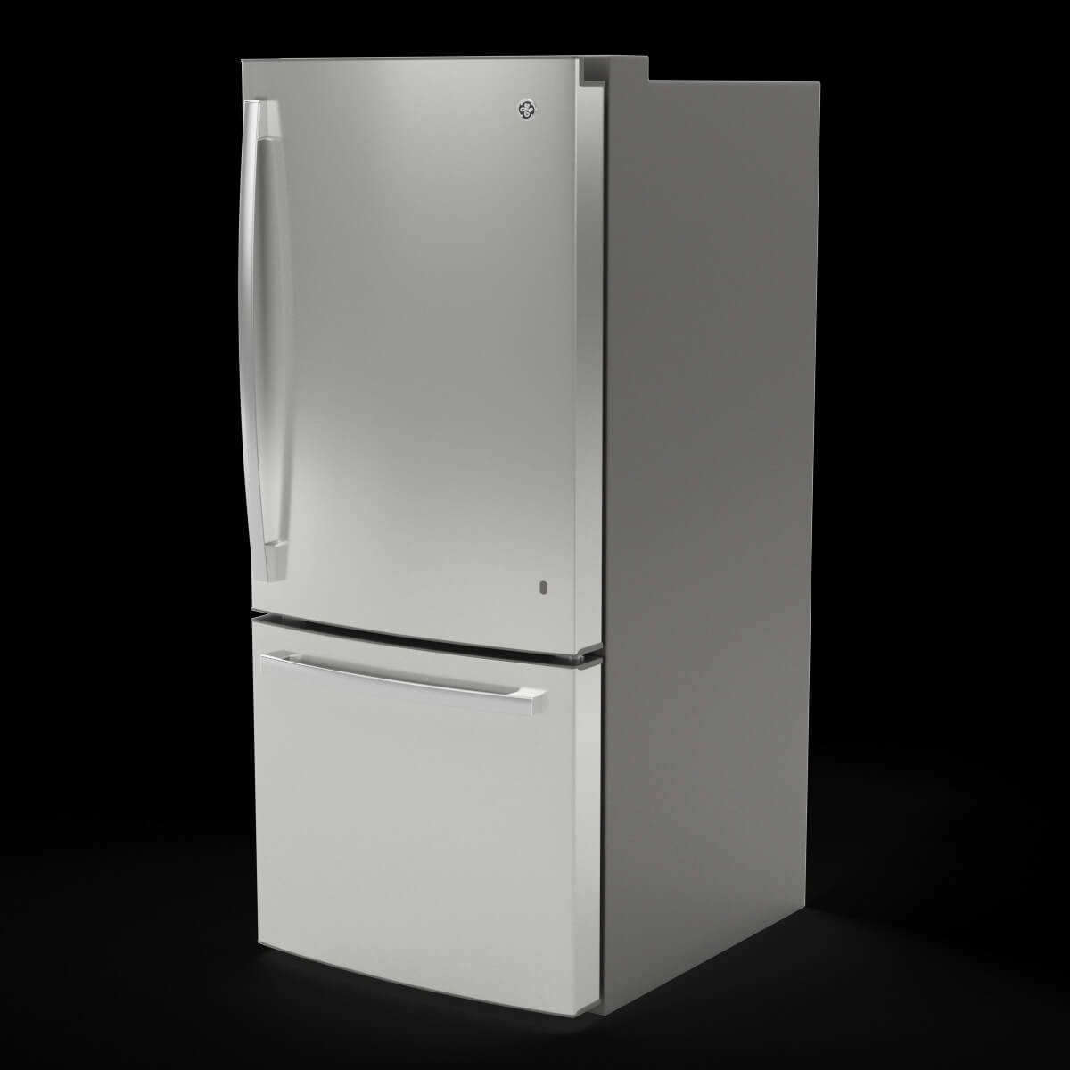 Ge BottomFreezer Refrigerator Gde21Eykfs 3D Model by 3dxin