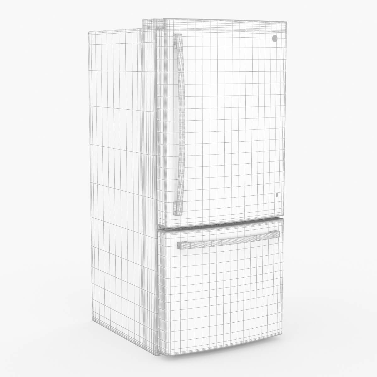 Ge BottomFreezer Refrigerator Gde21Eykfs 3D Model by 3dxin