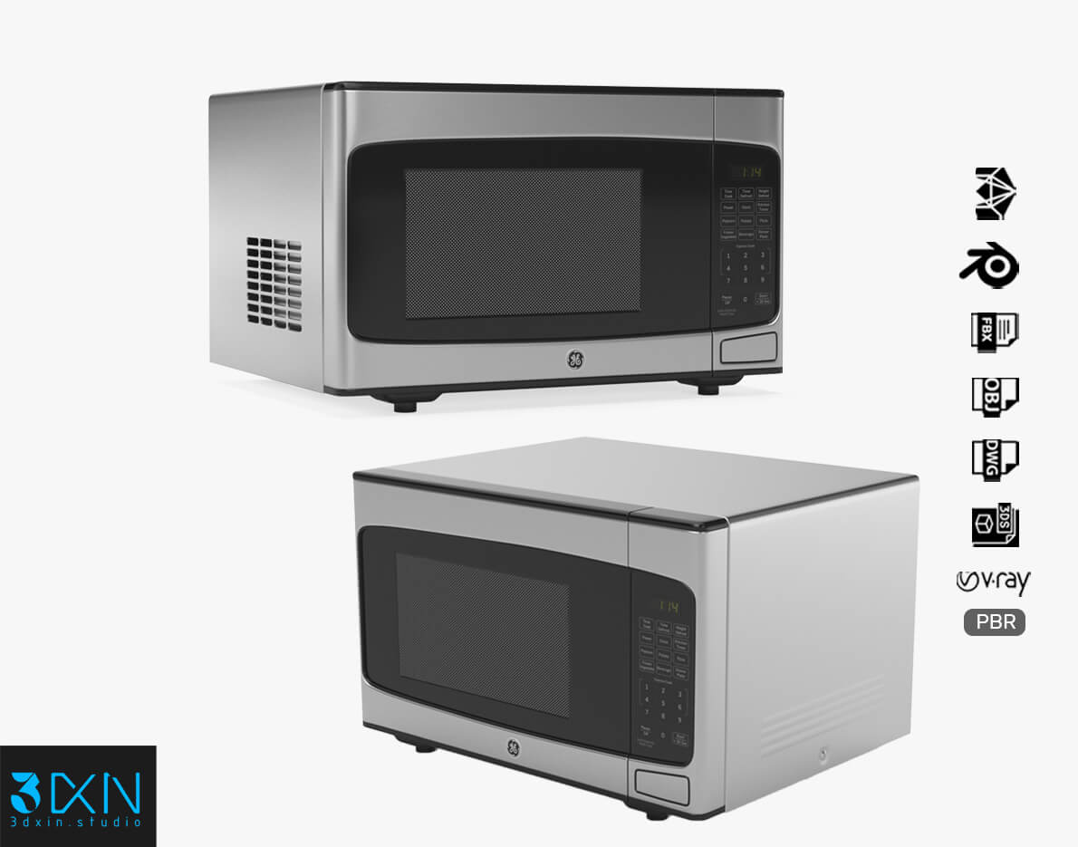 Ge Countertop Microwave Oven Jesp113Spss 3D Model by 3dxin