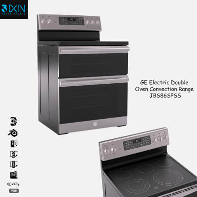 Ge Electric Double Oven Convection Range Jbs86Spss
