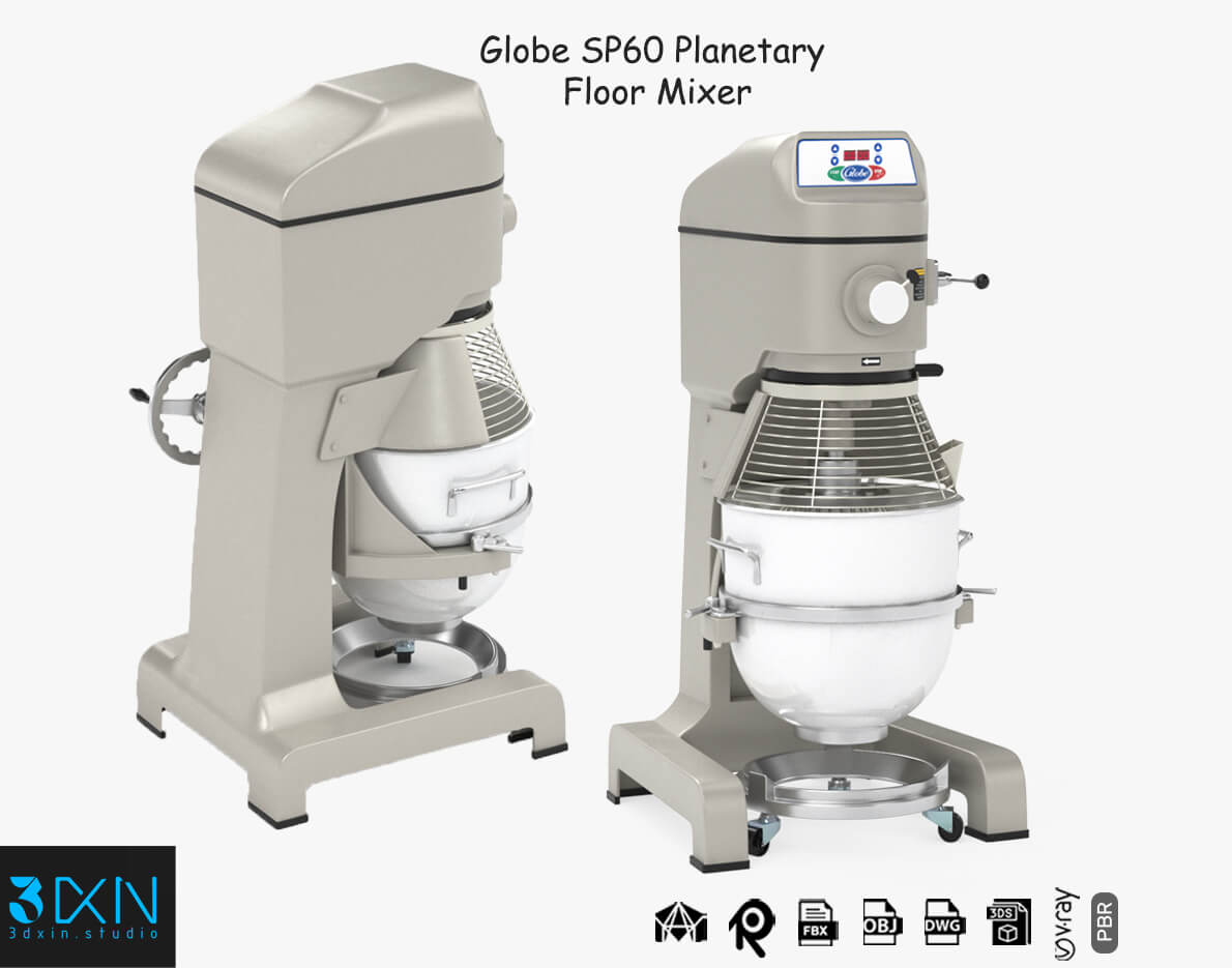 Globe SP60 Floor Mixer 3D Model by 3dxin
