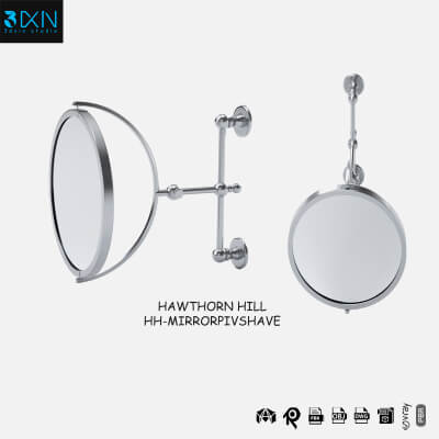 Hawthorn Hill Pivoting Shaving Mirror HH-Mirrorpivshave