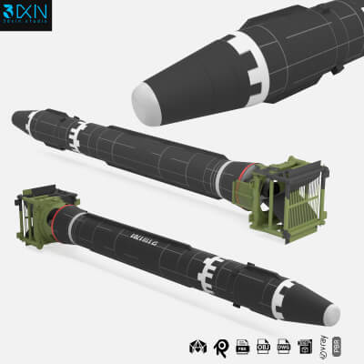 Hwasong-15 Intercontinental Ballistic Missile Clean by 3dxin