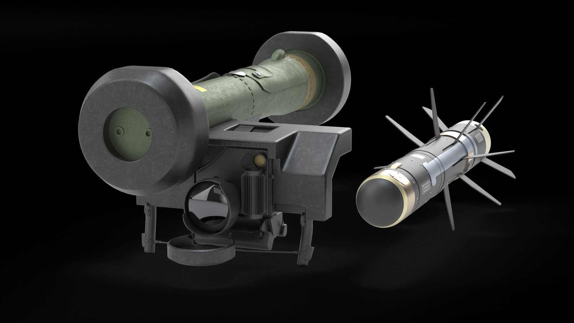Javelin FGM148 AntiTank Missile 3D Model by 3dxin