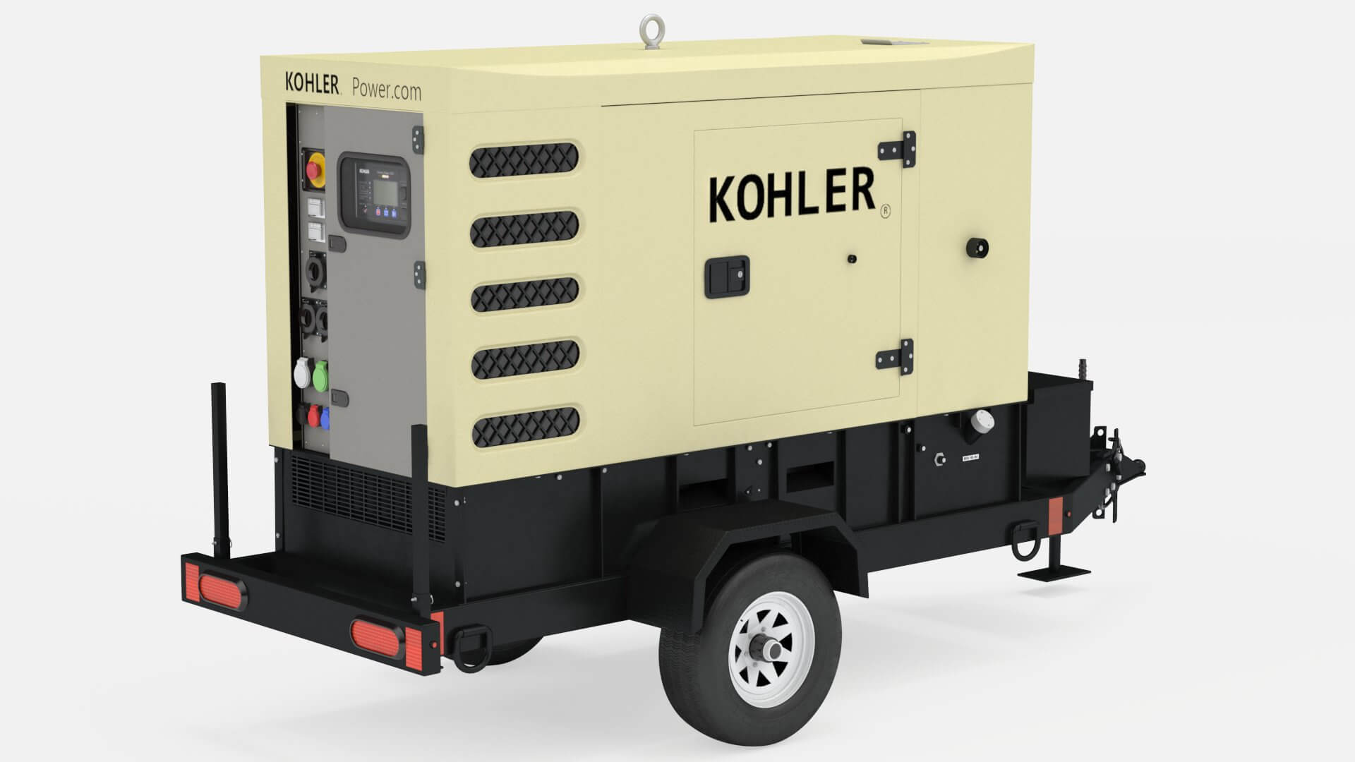 Kohler Industrial Diesel Generators Single Send Color 3D Model by 3dxin